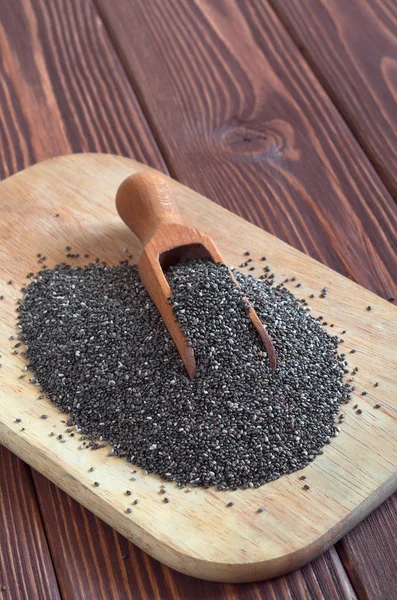 Chia seeds in spoon — Stock Photo, Image