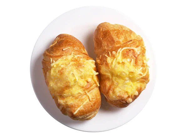 Croissant sajttal — Stock Fotó