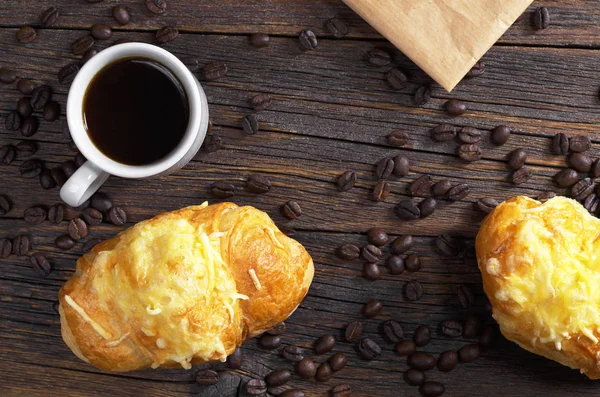 Croissants and coffee — Stock Photo, Image