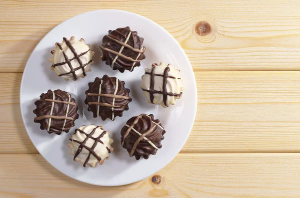 Biscoitos com chocolate — Fotografia de Stock