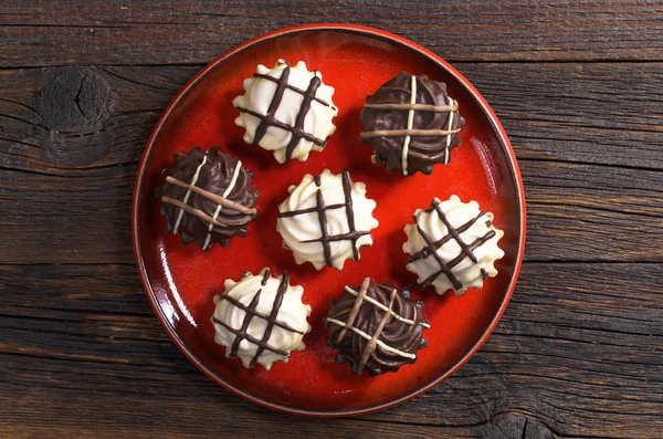 Biscoitos com chocolate — Fotografia de Stock