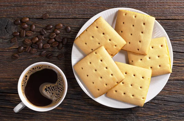 Koffie en koekjes — Stockfoto