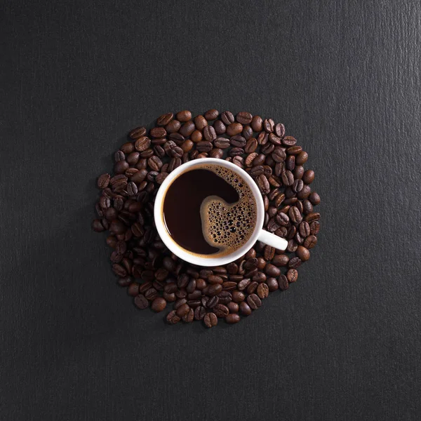 Kaffe och bönor — Stockfoto