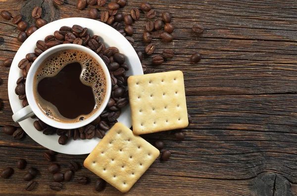 Caffè e cracker — Foto Stock