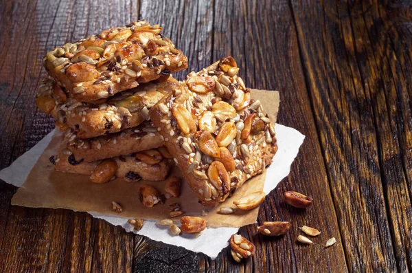 Cookies med nødder og frø - Stock-foto