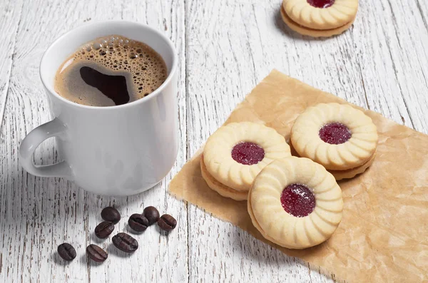 Koffie en koekjes — Stockfoto