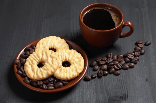 Café e biscoitos — Fotografia de Stock