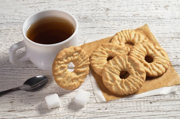 Herbata i ciasteczka — Zdjęcie stockowe