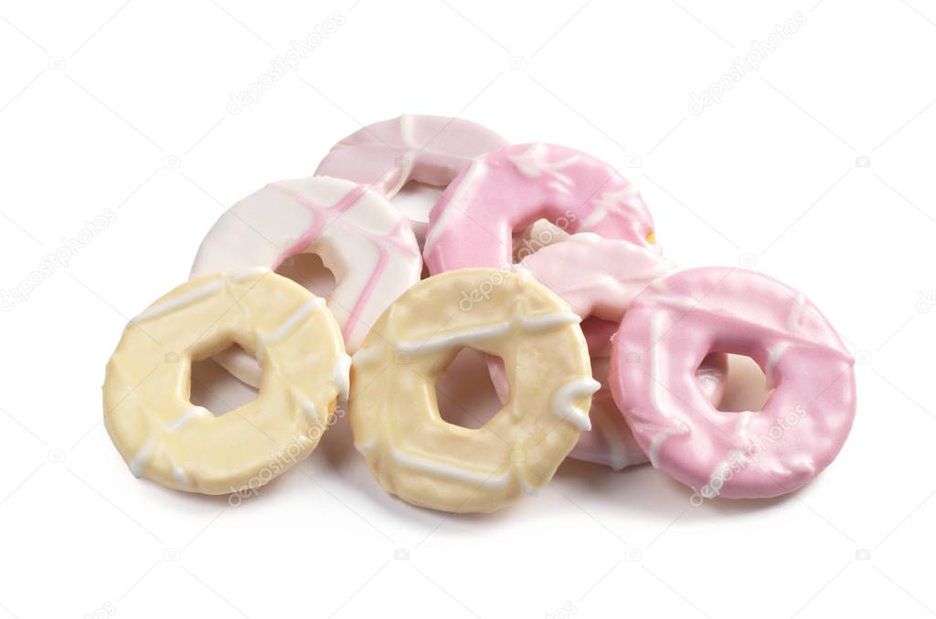 Biscuit covered with icing 