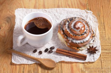 Kahve ve lezzetli topuz 