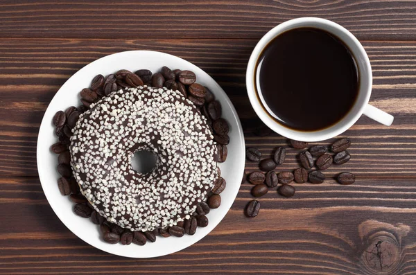 Donut de café y chocolate —  Fotos de Stock