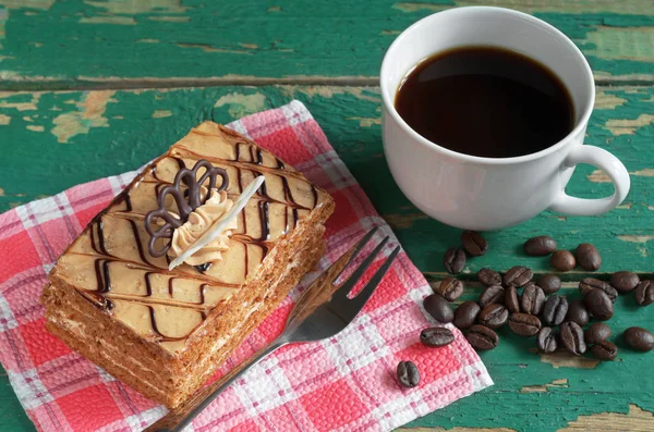 Kaffee und Honigkuchen — Stockfoto