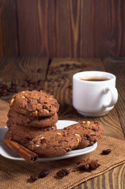 çikolata kurabiye ve kahve