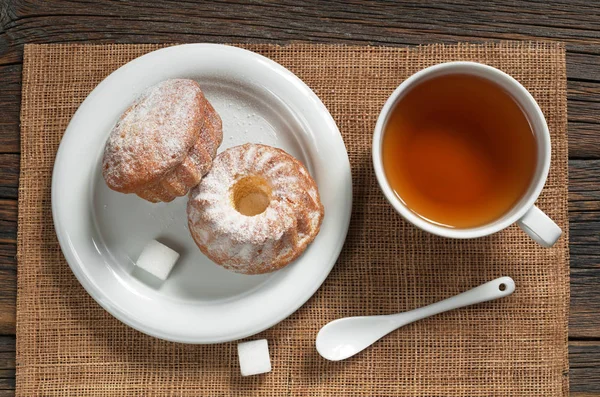 Çay ve kekler — Stok fotoğraf