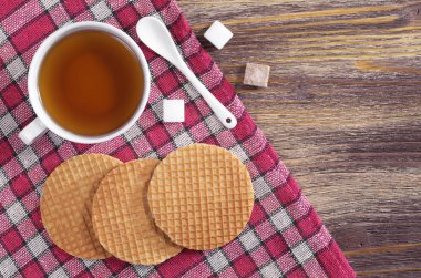 Fincan çay ve gofret