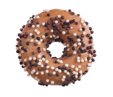 Beyaz ve koyu çikolata ile çörek