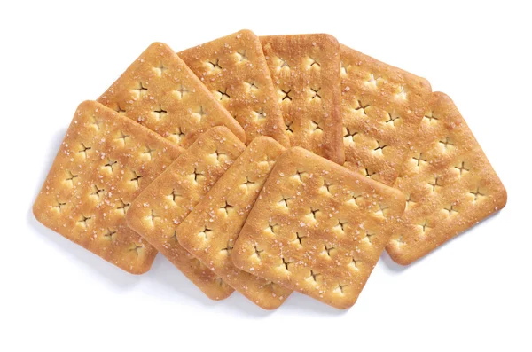 Galletas cuadradas sobre blanco — Foto de Stock