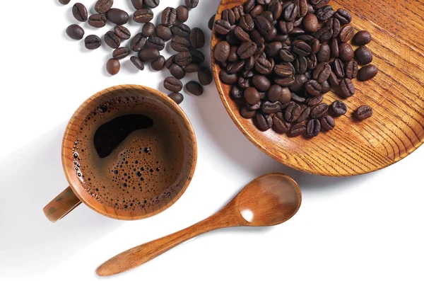 Caffè caldo e fagioli — Foto Stock