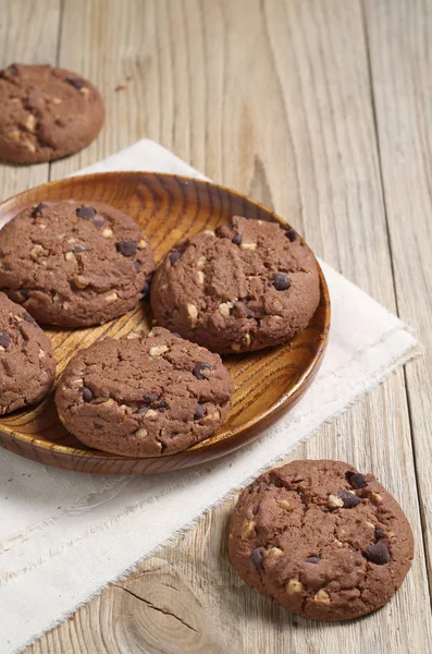 Chocolate cookies on table — Stock Photo, Image