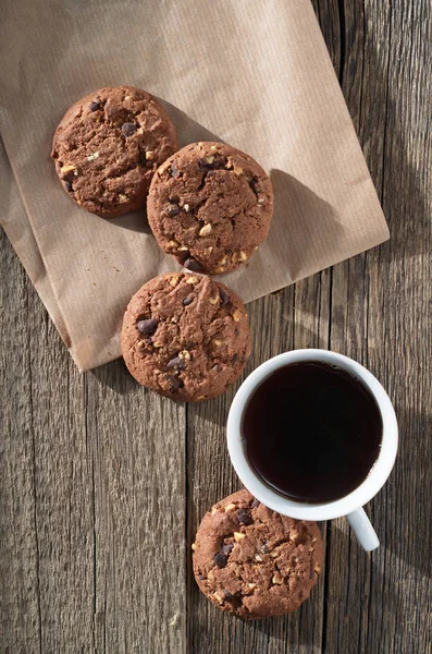 Galletas de café y chocolate — Foto de Stock