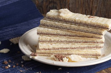 tatlı gofret çikolata ile