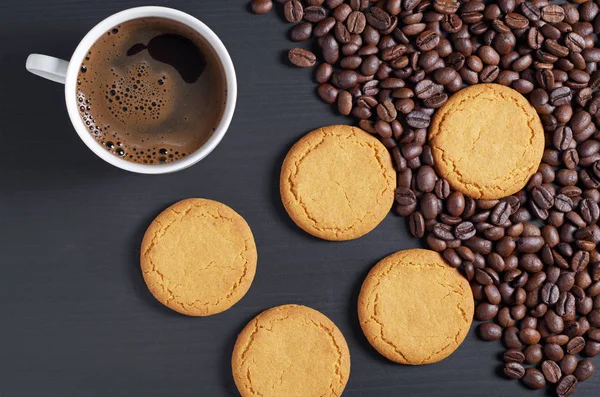 Biscoitos de café e aveia — Fotografia de Stock