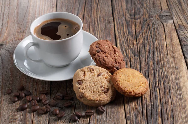 Café y varias galletas — Foto de Stock