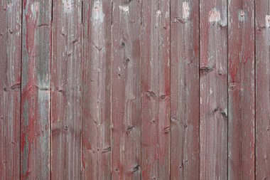 Eski ahşap tahtalar yeşile boyanmış. Çit yüzeyi