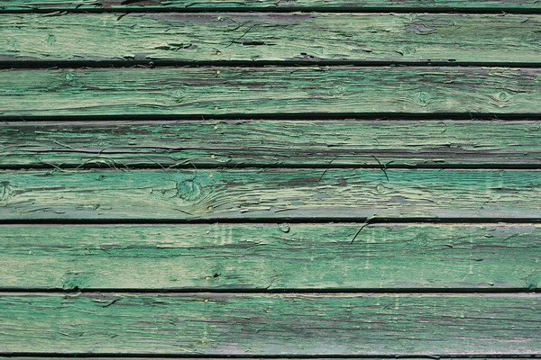 Fence Background 旧木板漆成绿色 — 图库照片