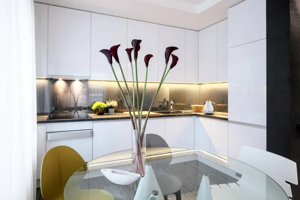 Interior design - modern kitchen — Stock Photo, Image