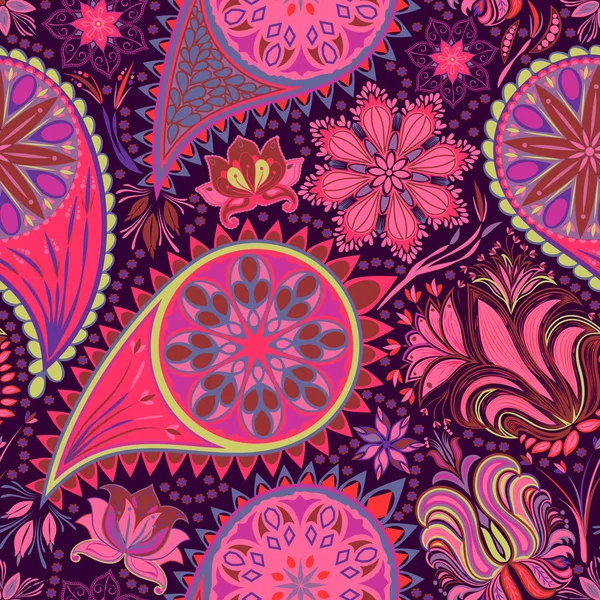 Paisley Vintage floralen Motiv ethnischen nahtlosen Hintergrund. lizenzfreie Stockvektoren