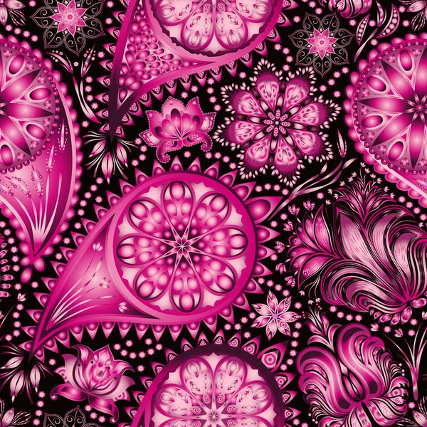 Εκλεκτής ποιότητας floral μοτίβο Paisley εθνοτικές ομοιογενές φόντο. Διάνυσμα Αρχείου