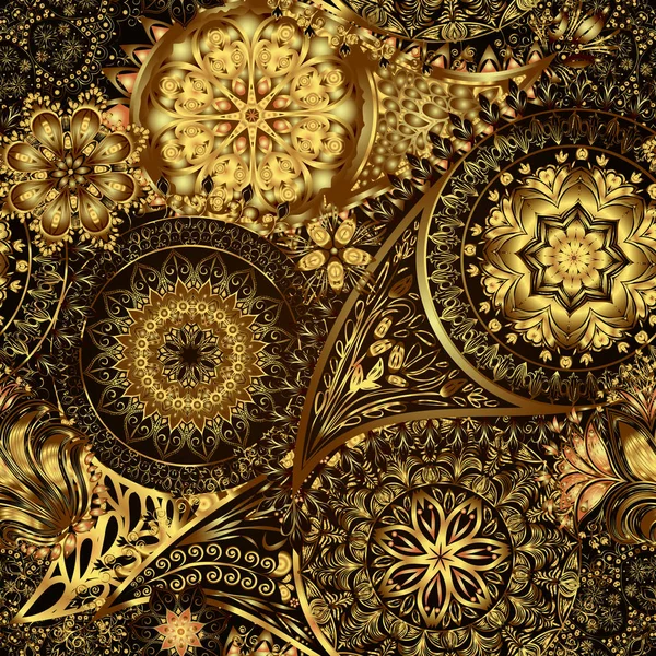 Paisley vintage çiçek motifi etnik sorunsuz arka plan.
