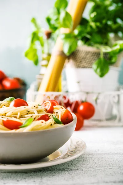 Pasta con olio d'oliva — Foto Stock