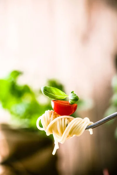 Pasta con olio d'oliva — Foto Stock