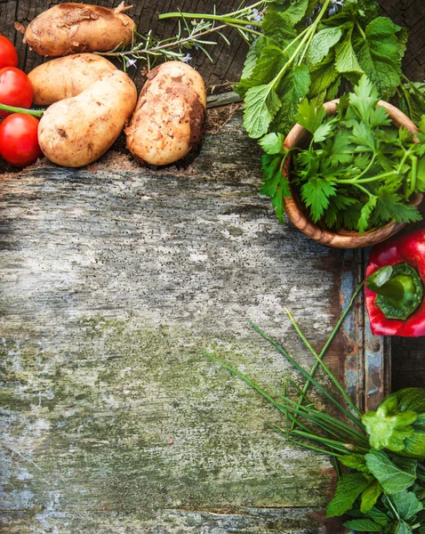 Voedsel achtergrond met groenten — Stockfoto
