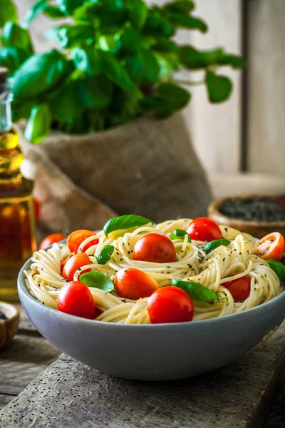 Pasta con olio d'oliva — Foto Stock