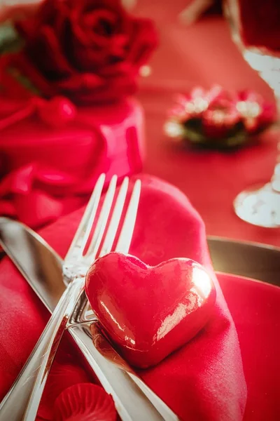 Valentines večeři nastavení — Stock fotografie