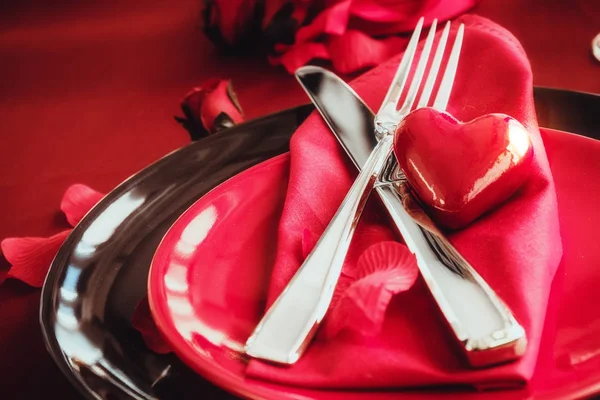 Cenário de jantar Valentines — Fotografia de Stock