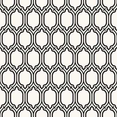 Eğri çizgiler ve hücreleri ile Seamless modeli. Altıgen soyut ve modern ağ arka plan, astar veya döşeme için. Çizgiler, kesimleri ve hücre düzenlenebilir tek renkli duvar kağıdı.