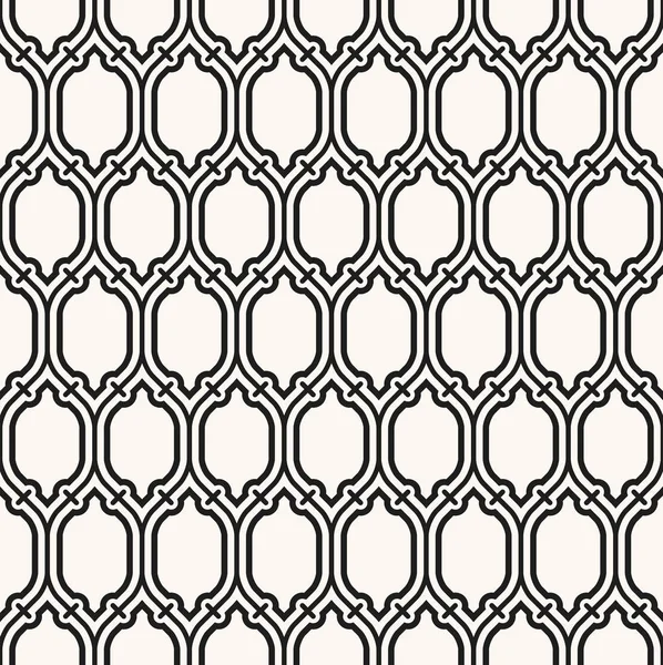 Patrón Sin Costuras Con Líneas Curvas Celdas Red Hexagonal Abstracta — Vector de stock