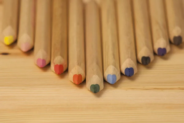 Multicolored wooden pencils