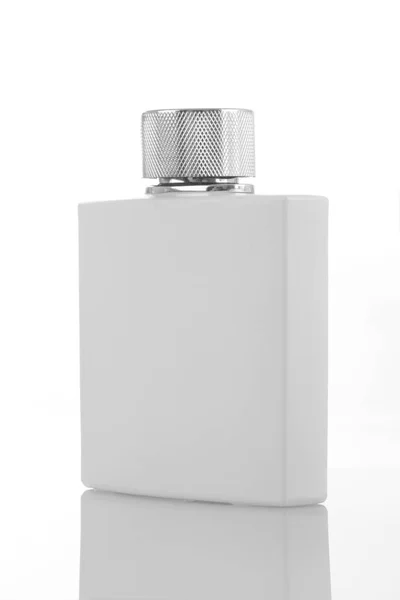 Hvit parfymeflaske til kopper – stockfoto