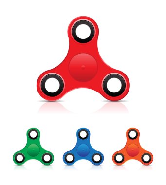 El topluca Spinner oyuncak - renkli vektör çizim