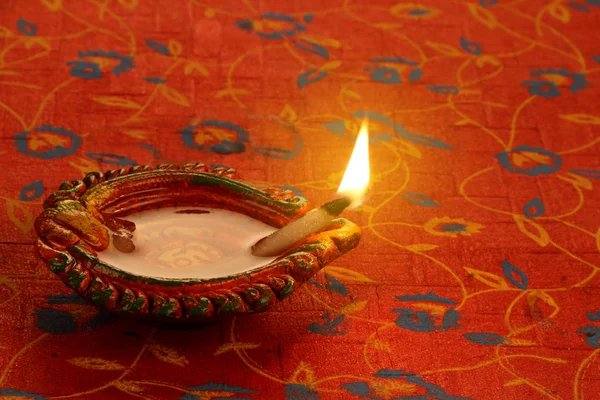 Indisches festival diwali diya lampenlicht — Stockfoto