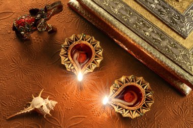 Diwali Diya lambalar - ışıkların Hint Festivali