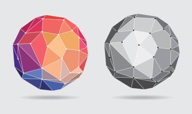 Soyut renkli küre - vektör çizim bağlı