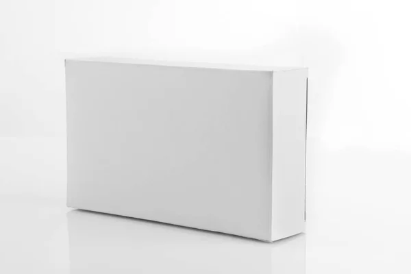 Beyaz boş ürün ambalaj kutusu için alay ups — Stok fotoğraf