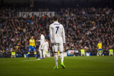 Madrid, İspanya - 1 Mart: Cristiano Ronaldo Spa bir maçta