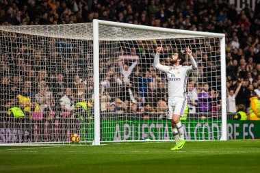 Madrid, İspanya - 1 Mart: Çifleşme İspanyol futbol m bir maçta
